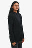 Hermès Black Wool Single-Buttoned Cardigan Size 34