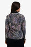 Versace Purple/Black Patterned Silk Button Down Top Size 40