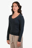 Brunello Cucinelli Navy Blue Cotton Monili Collar Long Sleeve Shirt Size L