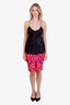 Alexander McQueen Pink Printed Fitted Midi Skirt Size S
