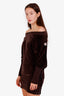 Robe courte en velours marron Moncler, taille M
