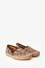 Gucci Beige Multicolour Canvas GG Supreme Bengal Tiger Print Pillar Espadrilles Size 37