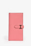 Hermès Rose Sakura Epsom Leather Long Bearn Wallet