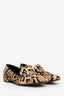 Gucci Brown/Black Leopard Print Pony Hair Horsebit Loafers Size 40