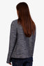 Sport Max Blue Cotton and Virgin Wool Belted Jacket Size 14
