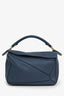 Loewe 2017 Blue Leather Small Puzzle Bag With Strap