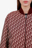 Christian Dior Burgundy Oblique Bomber Jacket Size 4