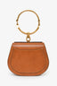 Chloe Brown Leather 'Nile' Bracelet Bag with Strap