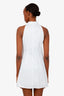 Staud White Cotton Blend Poplin Ruffled Midi Dress Size XS