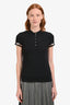 Burberry Black Check Short Sleeve Polo Shirt Size XS