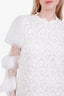 Giambattista Valli white Lace Ruffle Dress Size 46
