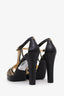Pre-loved Chanel™ Black/Gold Slingback Heel Size 36.5C