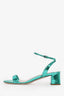 Miu Miu Green Patent Leather Block Heels Size 37