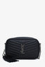 Saint Laurent Black Grain De Poudre Matelasse Monogram Mini Lou Camera Bag