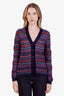 M Missoni Blue/Pink/Orange Striped Cardigan Size 8