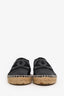 Pre-loved Chanel™ Black Lace and Patent CC Espadrilles Size 36