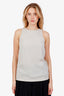 Brunello Cucinelli Taupe Silk Sleeveless Blouse Size M