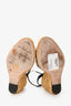 Saint Laurent Black/Brown Leather Paloma Espadrille Sandals Size 37