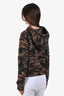 Nili Lotan Brown Camouflage Cotton Zip Up Hoodie Size M