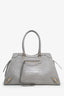 Balenciaga Grey Croc Embossed Leather Large Neo Classic Tote
