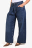 Agolde Dark Blue Denim Cross Waist Wide Leg Vana Jeans Size 29