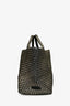 Naghedi Gold/Black Glitter Woven 'St. Barths' Tote Bag with Pouch