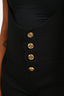 Chloe Black Wool Pinafore Overall Romper Size 34
