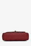 Pre-loved Chanel™ 2022+ Burgundy Caviar Leather Nano Coco Top Handle