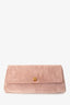 Khaite Pink Suede 'Audrey' Clutch
