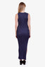 Loewe Blue Sparkle Anagram Rib Knit Tank Dress Size M