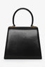 Salvatore Ferragamo Vintage Black Box Leather Gancini Iconic Top Handle with Strap