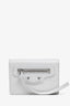 Balenciaga White Embossed Croc Neo Classic Compact Wallet