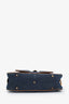Christian Dior 2001 Blue Denim Double Saddle Bowler Bag