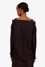 Christian Dior Black Cotton Off The Shoulder Buckled Button Up Top Size 6