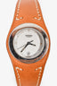 Hermès 2001 Stainless Steel/Brown Leather Strap Harnais Watch