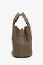 Hermès 2022 Etoupe Clemence Leather In-the-Loop 18 Bucket Bag