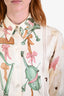 Hermès Cream Silk Ballerina 'La Danse' Button Down Shirt Size 36
