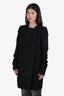 Rick Owens Wool Black Asymetrical Jacket Size 10