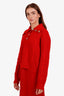 Sandro Red Wool Collared Sweater Size 2