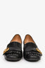 Gucci Black Leather GG Block Heels Size 38.5
