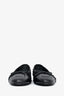 Pre-loved Chanel™ Black Tweed Leather Cap Toe Ballet Flats Size 38C