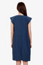 Victoria Victoria Beckham Satin Ruffle Sleeveless Dress Size 8
