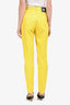 Versace Jeans Couture Vintage 1990s Yellow Cotton High-Rise Medusa Pants Estimated Size S