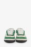 Pre-loved Chanel™ Green/White Suede CC Low Top Sneakers Size 37.5