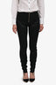 Louis Vuitton Black Silk Zip-Up Leggings Size 34