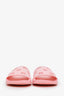Gucci Pink Rubber GG Logo Slides Size 37