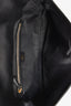 Fendi Black Embossed Leather Baguette FF Shoulder Bag with Strap