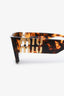 Miu Miu Brown Tortoise Logo Sunglasses