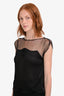 Louis Vuitton Black Silk Mesh Top Size 36
