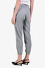 Celine Grey Cotton Embroidered Mini Logo Sweatpants Size XS